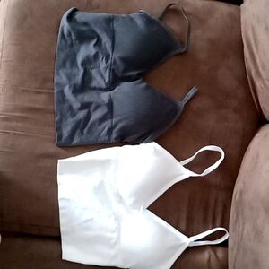 Halter crop tops . Crosses in the back